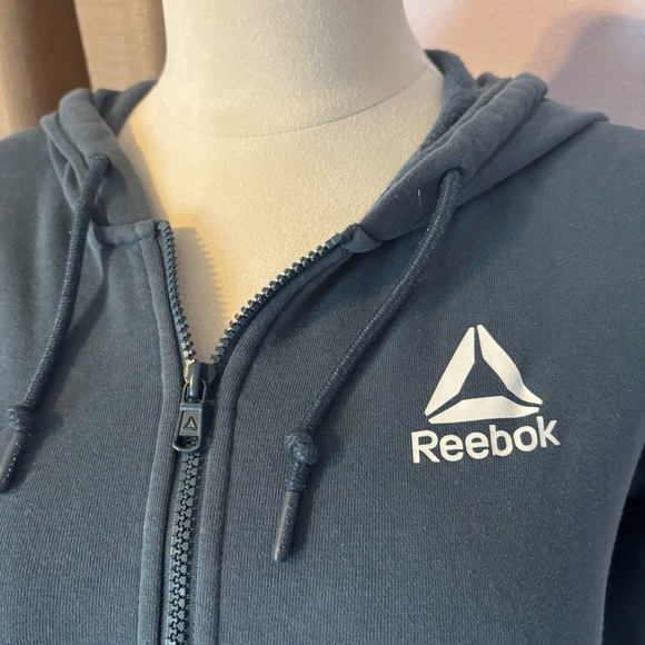 Reebok Women's Gray Zip-Up Hoodie - Picture 3 of 5